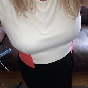 Color block midi dress